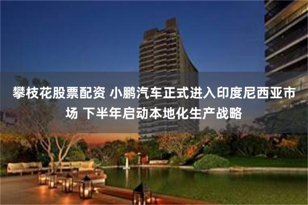 攀枝花股票配资 小鹏汽车正式进入印度尼西亚市场 下半年启动本地化生产战略